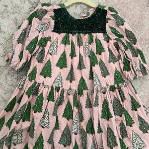 Pink Chicken Pink and Green Tree Dress
